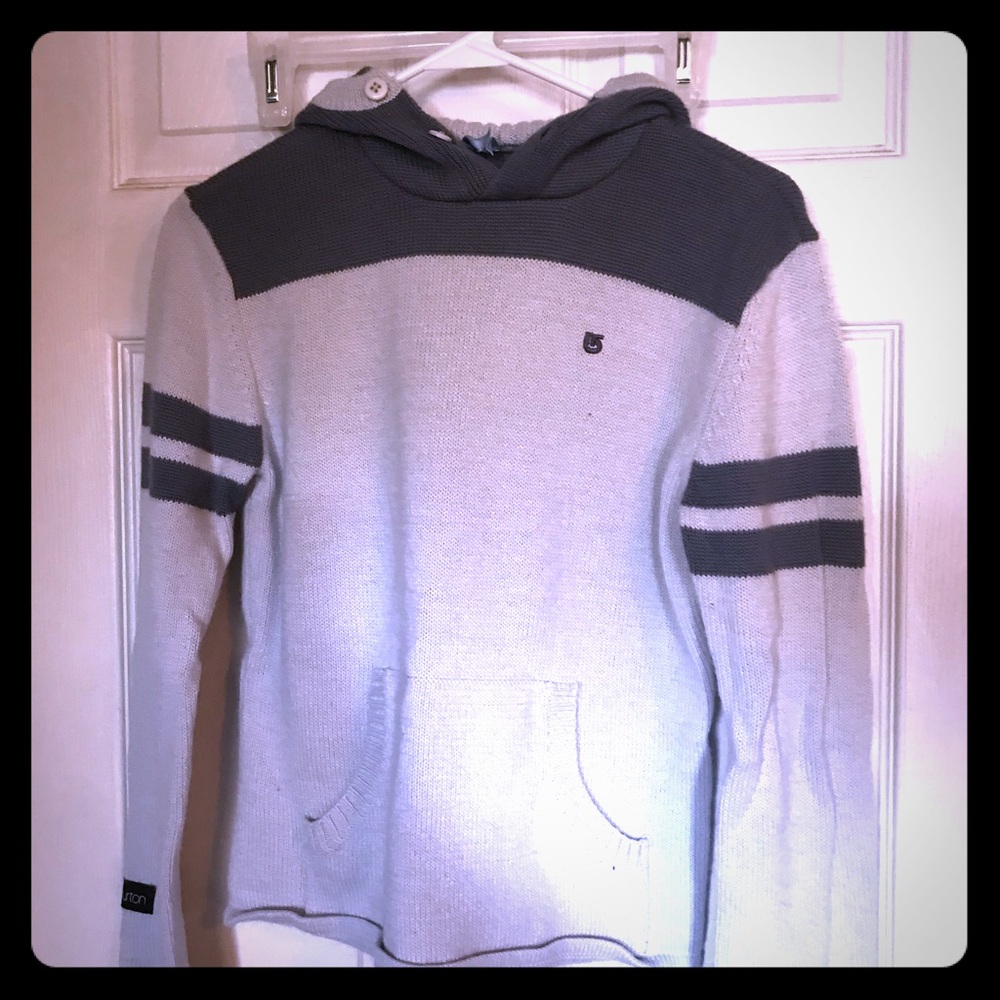 Burton two-toned knit pullover hoodie